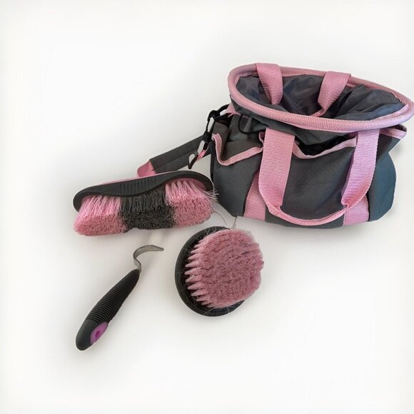 $20 Weaver Horse Grooming Set Pink And Brown - Picture 2 of 9
